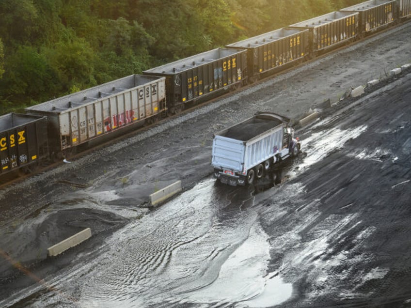 A truck loaded with coal near the United States Steel Corp. Clairton Coke Works facility i