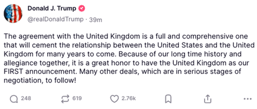 trump to reveal major trade deal between us uk 