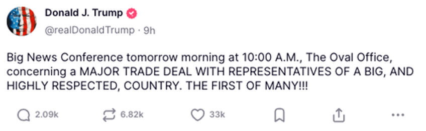 trump to reveal major trade deal between us uk 