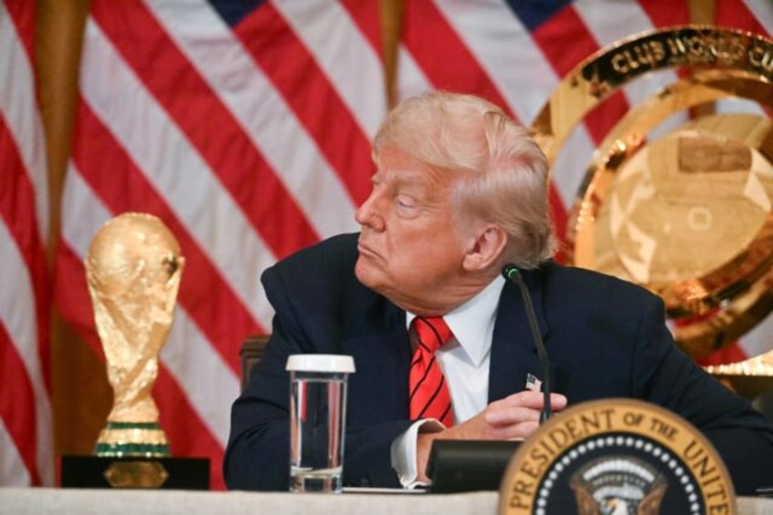 US President Donald Trump attends a recent meeting of his White House 2026 World Cup Task