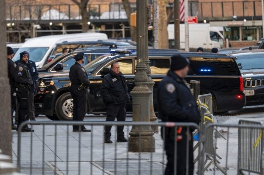 Trump was whisked away in a metallic black Chevrolet SUV