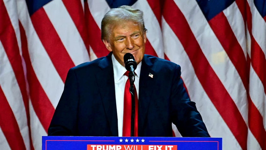 Donald Trump closeup from victory speech