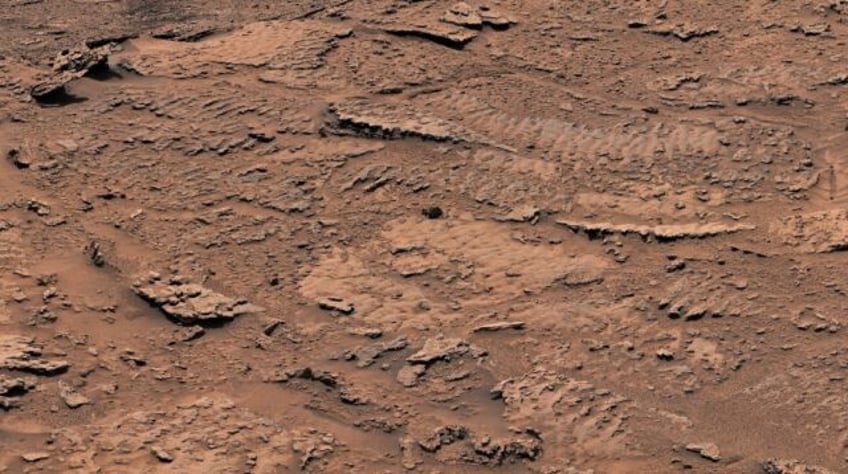 This handout image taken by NASA's Mars rover Curiosity shows rippled patterns on the surf