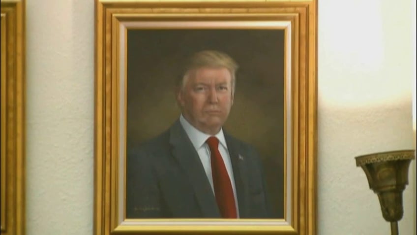 President Donald Trump portrait in Colorado state Capitol