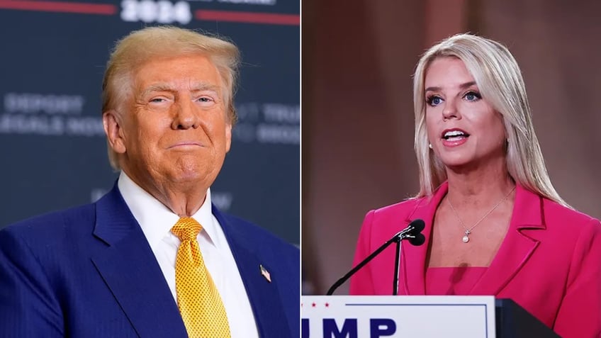 President-elect Donald Trump and nominee for AG Pam Bondi