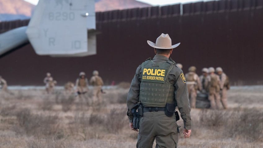 US Border Patrol and USMC work together to patrol the southern border