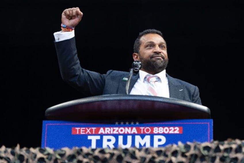 Kash Patel, President Donald Trump's pick to be FBI director, during a campaign rally in A