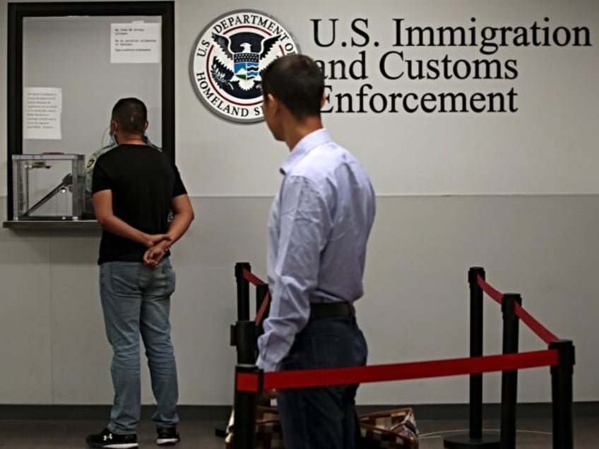 Los Angeles, CA - September 08: Immigration and Customs Enforcement office in Federal Buil