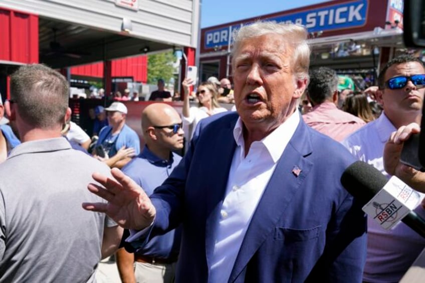 trumps iowa state fair spectacle clouds desantis as former president is joined by florida officials