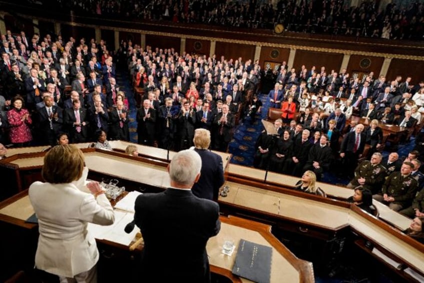 US President Donald Trump, pictured speaking before Congress in his first term, will be re