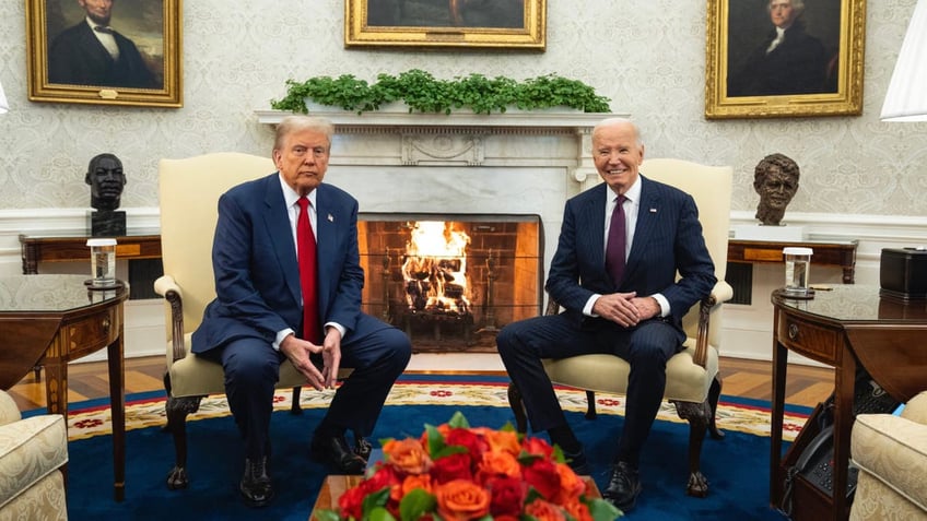 Trump and Biden in White House