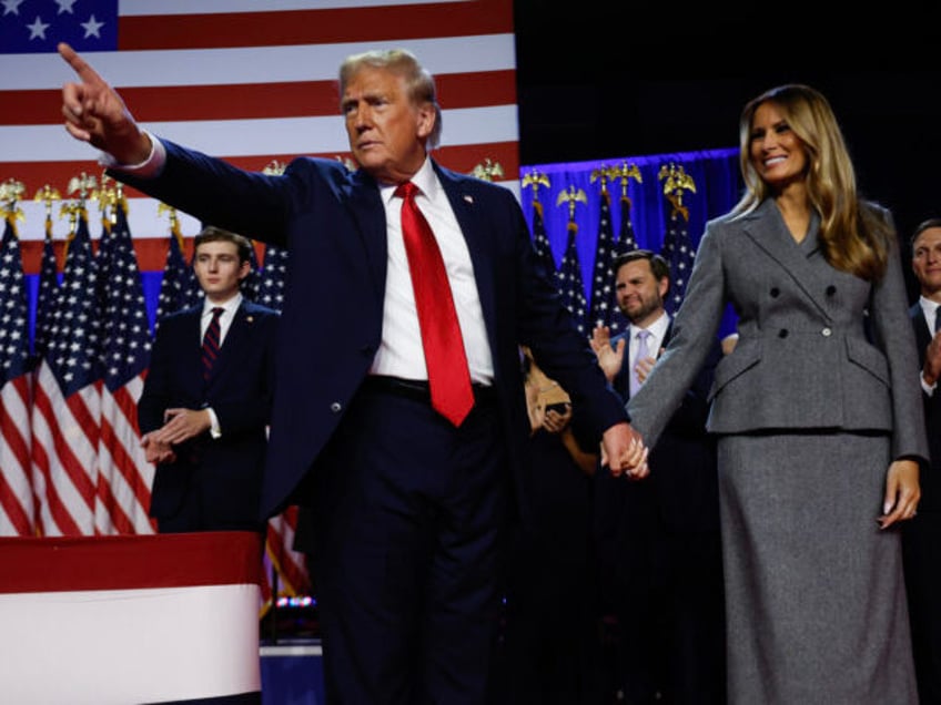 WEST PALM BEACH, FLORIDA - NOVEMBER 06: Republican presidential nominee, former U.S. Pres