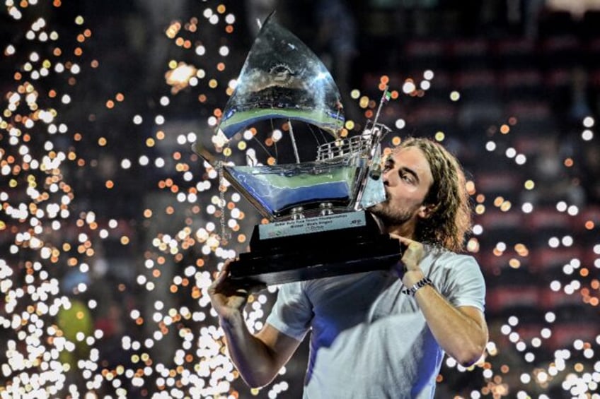 Stefanos Tsitsipas enjoyed collecting his first trophy of the season