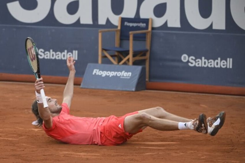 Drama: Stefanos Tsitsipas celebrates after beating Facundo Diaz Acosta