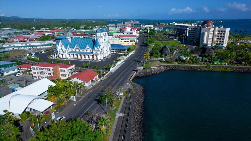 Apia, Samoa, aerial shot