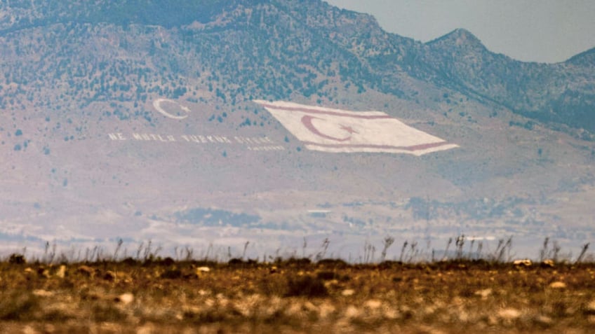 Turkish flag replica in Cyprus