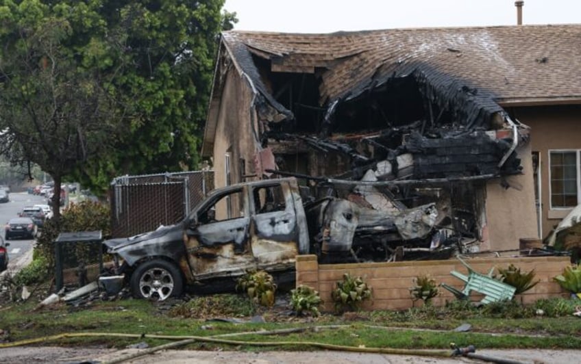 At least 10 houses were hit when a small aircraft plunged into a California neighborhood,