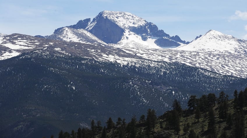 Longs Peak as seen from the Beaver Meadows Visitor Center