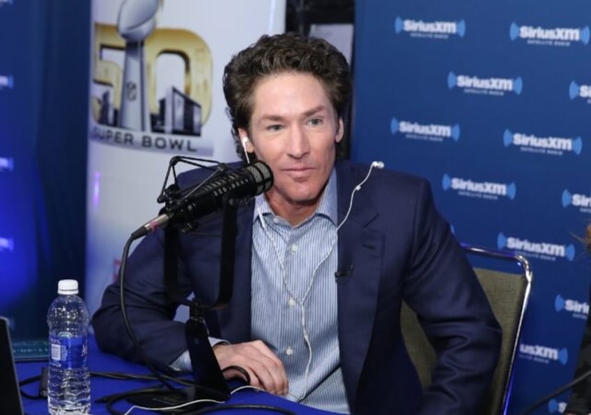 Pastor Joel Osteen, shown here during a radio appearance in 2016, said he was 'devastated'