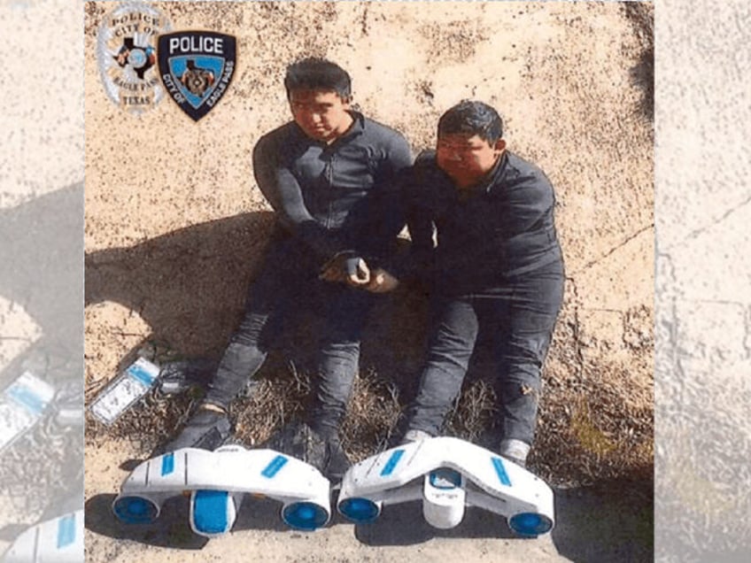 Two migrants use underwater propulsion devices to cross Rio Grande. (Eagle Pass Police Dep