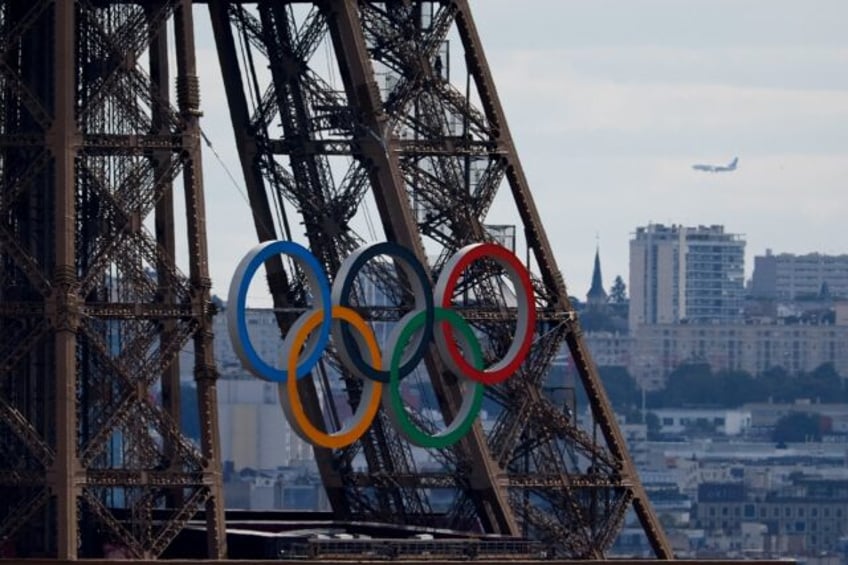 The Olympic rings adorned the Eiffel Tower during the Paris Games