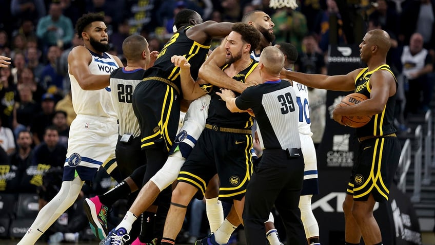 twolves rudy gobert slams warriors after skirmish thats just clown behavior