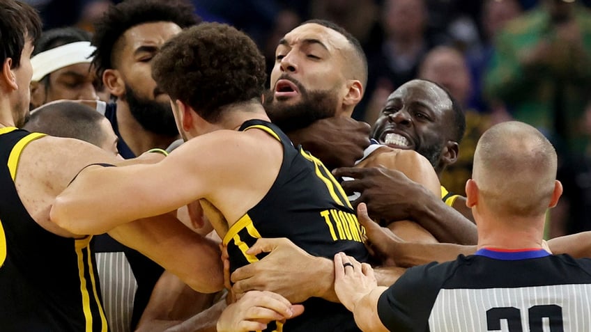 twolves rudy gobert slams warriors after skirmish thats just clown behavior