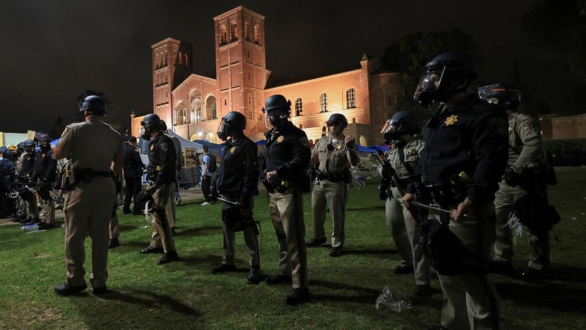 Protesters, police