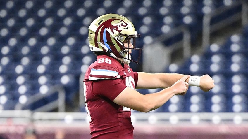 Jake Bates celebrates