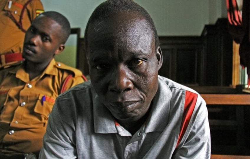 Thomas Kwoyelo, pictured during a 2017 court hearing, denied all the charges against him