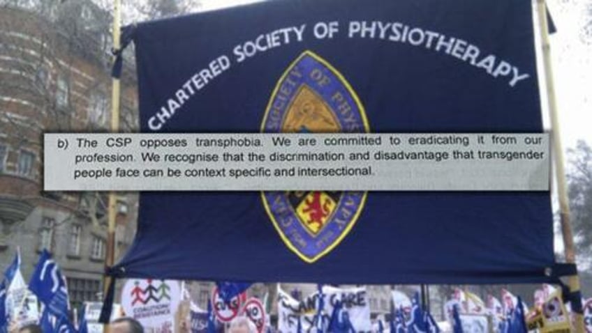 uk physiotherapist leaders announce goal to eradicate critics of gender ideology from the profession