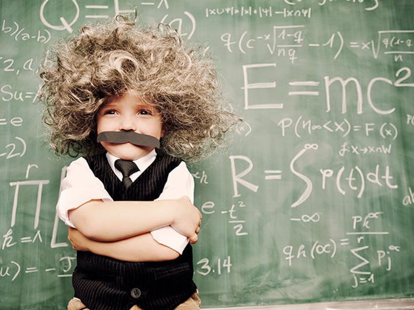 boy math chalkboard