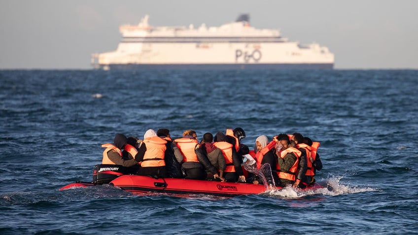 Migrants on a boat