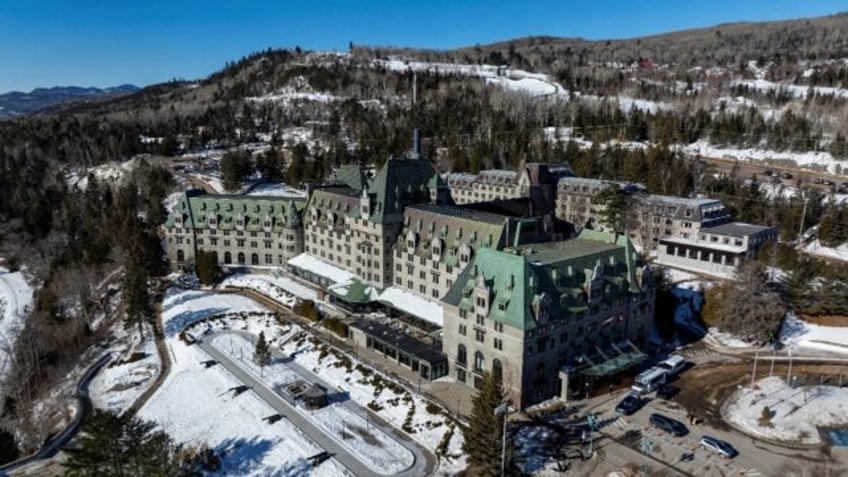 Aerial view of the Fairmont Le Manoir Richelieu, in Charlevoix, Canada, the venue for the