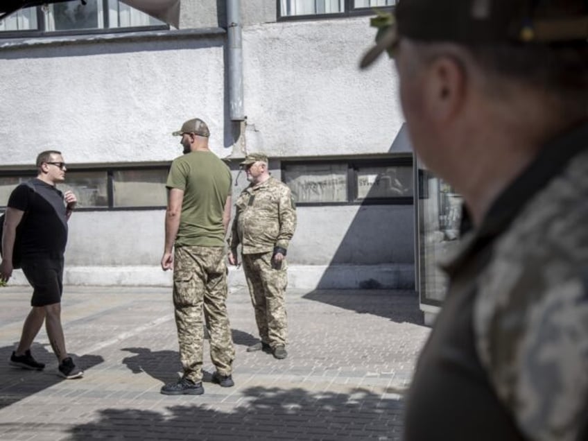 KHARKIV, KHARKIV OBLAST, UKRAINE - AUGUST 08: Members of the Kharkiv Regional Recruitment