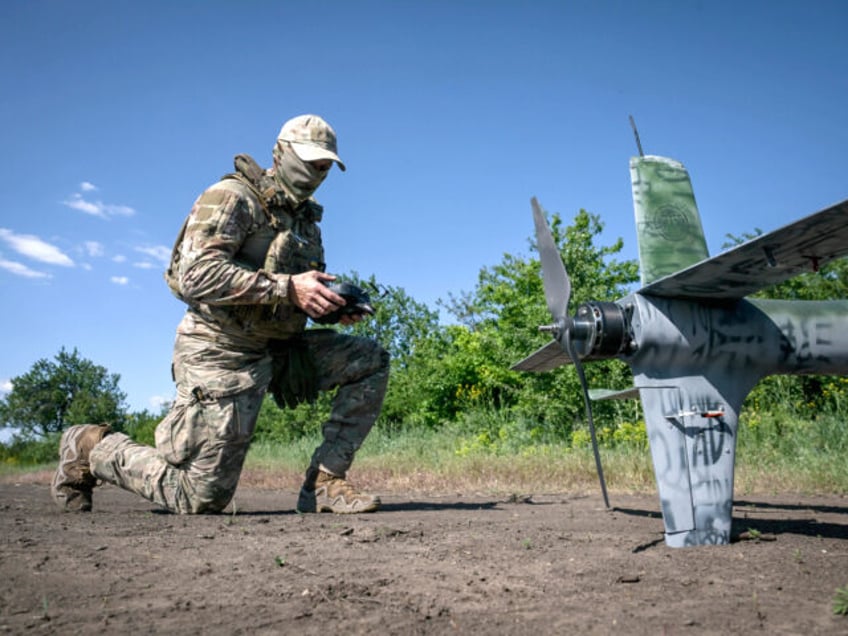 A soldier of an unmanned aerial complex unit of the Striletskyi Special Forces Police Batt