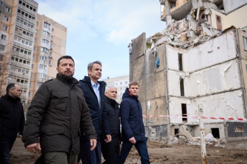 ukraine hits behind frontlines as odesa blasts rock greek pm visit