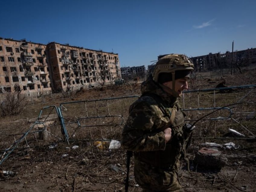 DONETSK OBLAST, UKRAINE - MARCH 12: Ukrainian soldiers of 79th brigade are seen in the fro