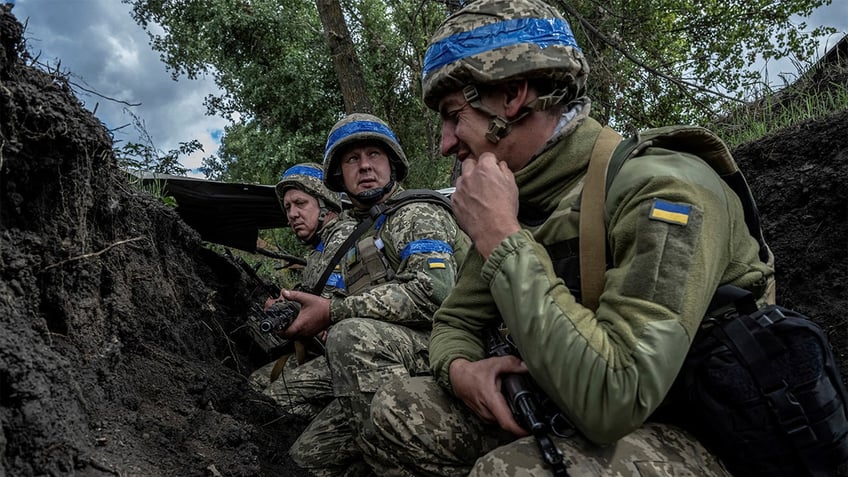 Ukrainian soldiers as war pushes into Kursk, Russia