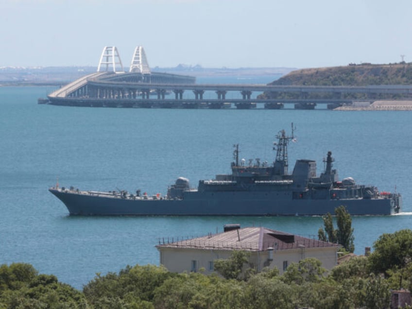 ukrainian missile strike on shipyard in crimea damages russian ship