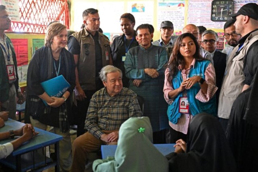 UN chief Antonio Guterres met with Rohingya refugees in Cox's Bazar