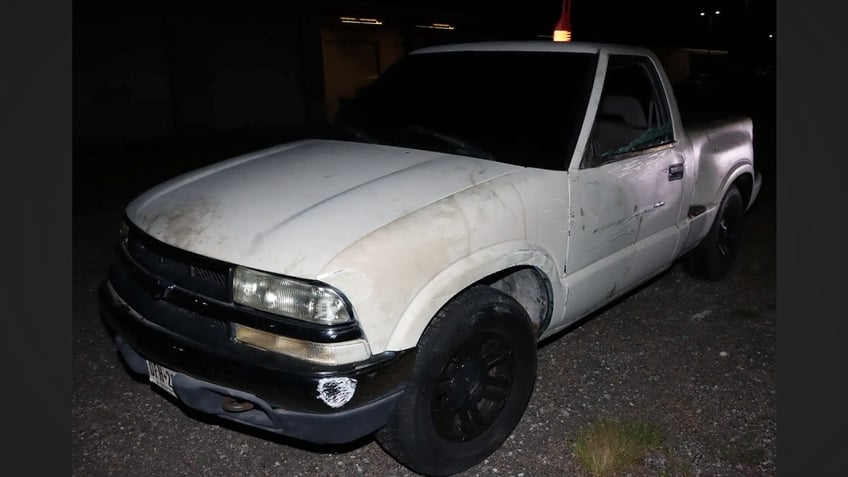 White pickup truck