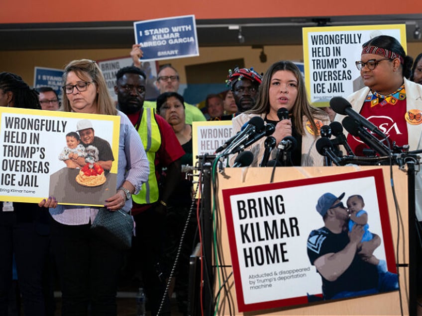 FILE - Jennifer Vasquez Sura, the wife of Kilmar Abrego Garcia of Maryland, who was mistak