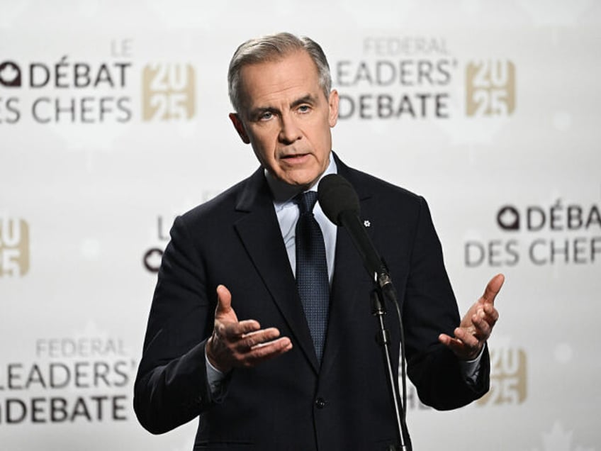Mark Carney, Canada's prime minister and leader of Canada’s Liberal Party, speaks t