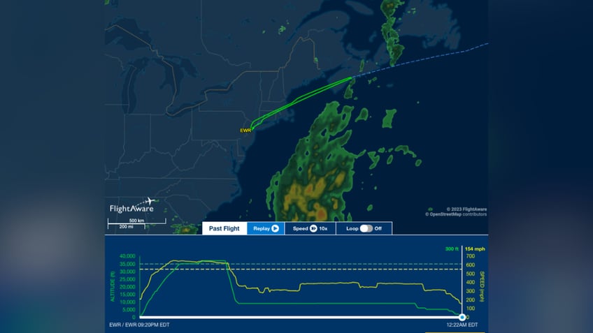 united airlines flight to rome diverts back to newark drops 28000 feet in 10 minutes