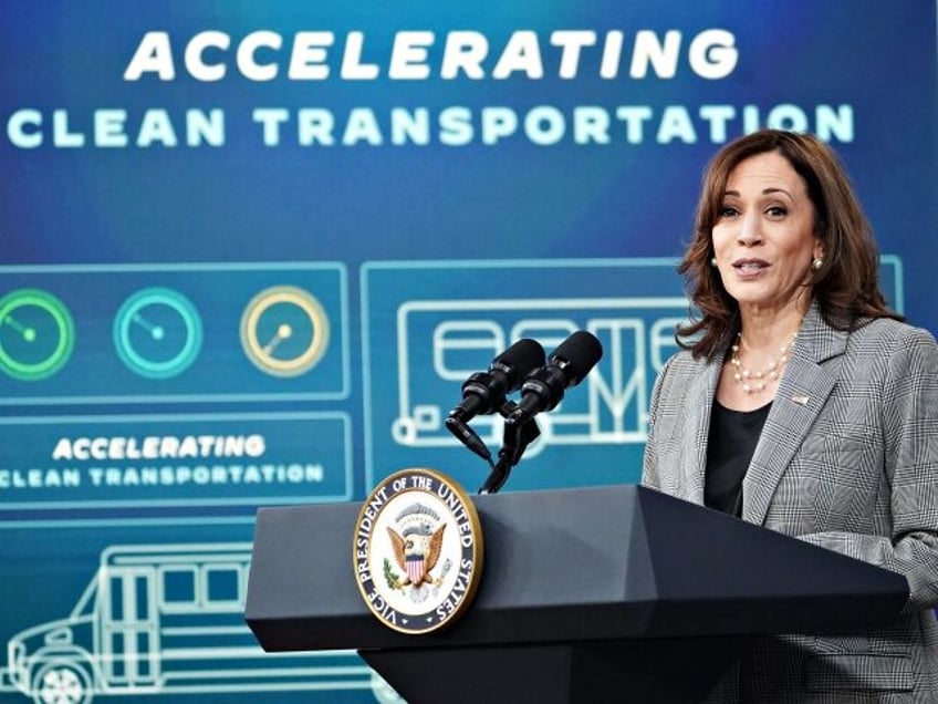 US Vice President Kamala Harris speaks on the administration's American Rescue Plan a