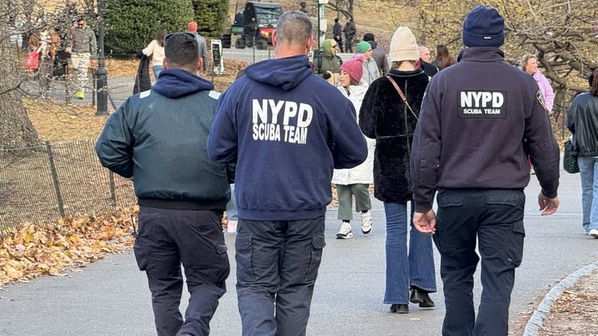 NYPD officials in Central Park