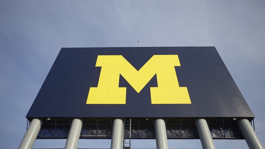 An exterior view of Michigan Stadium