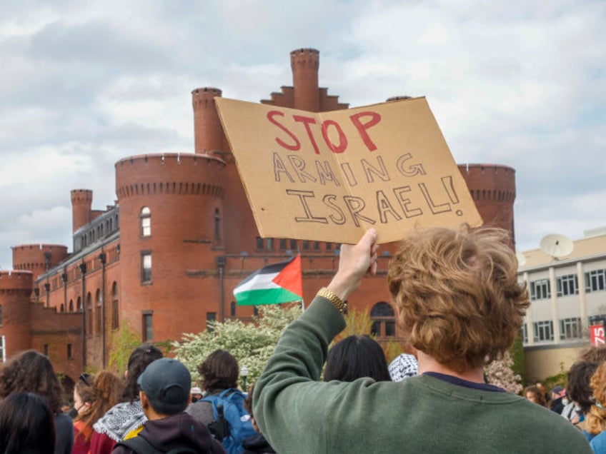 MADISON, WI - APRIL 29: Pro-Palestinian demonstrators protesting the Israel-Hamas war at t