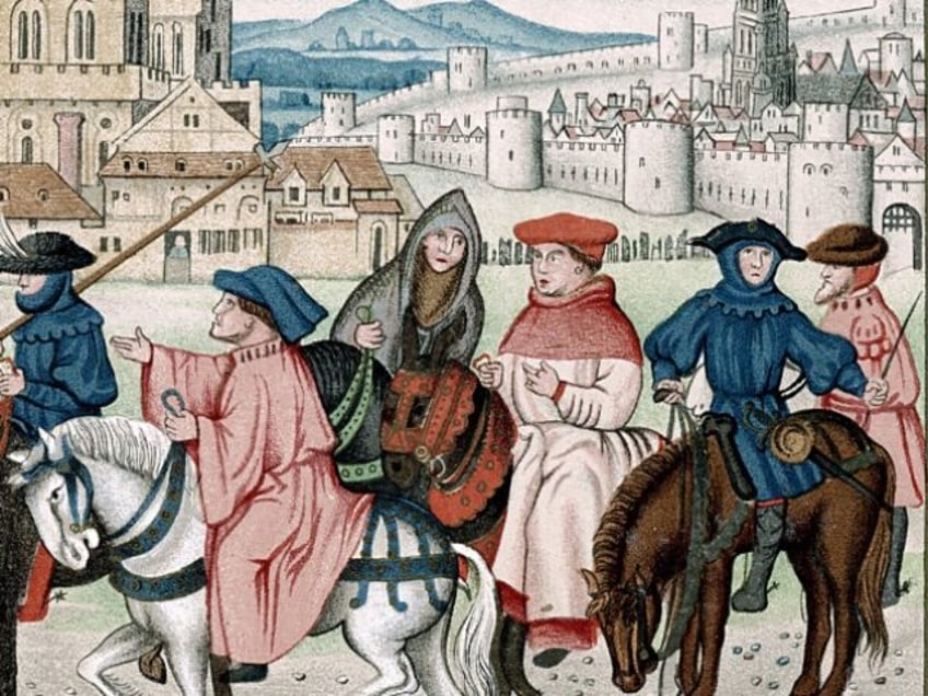 UNSPECIFIED - CIRCA 1754: Canterbury Pilgrims from John of Lydgate (1370-1451?) Story of T